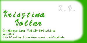 krisztina vollar business card