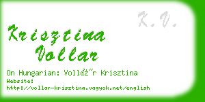 krisztina vollar business card